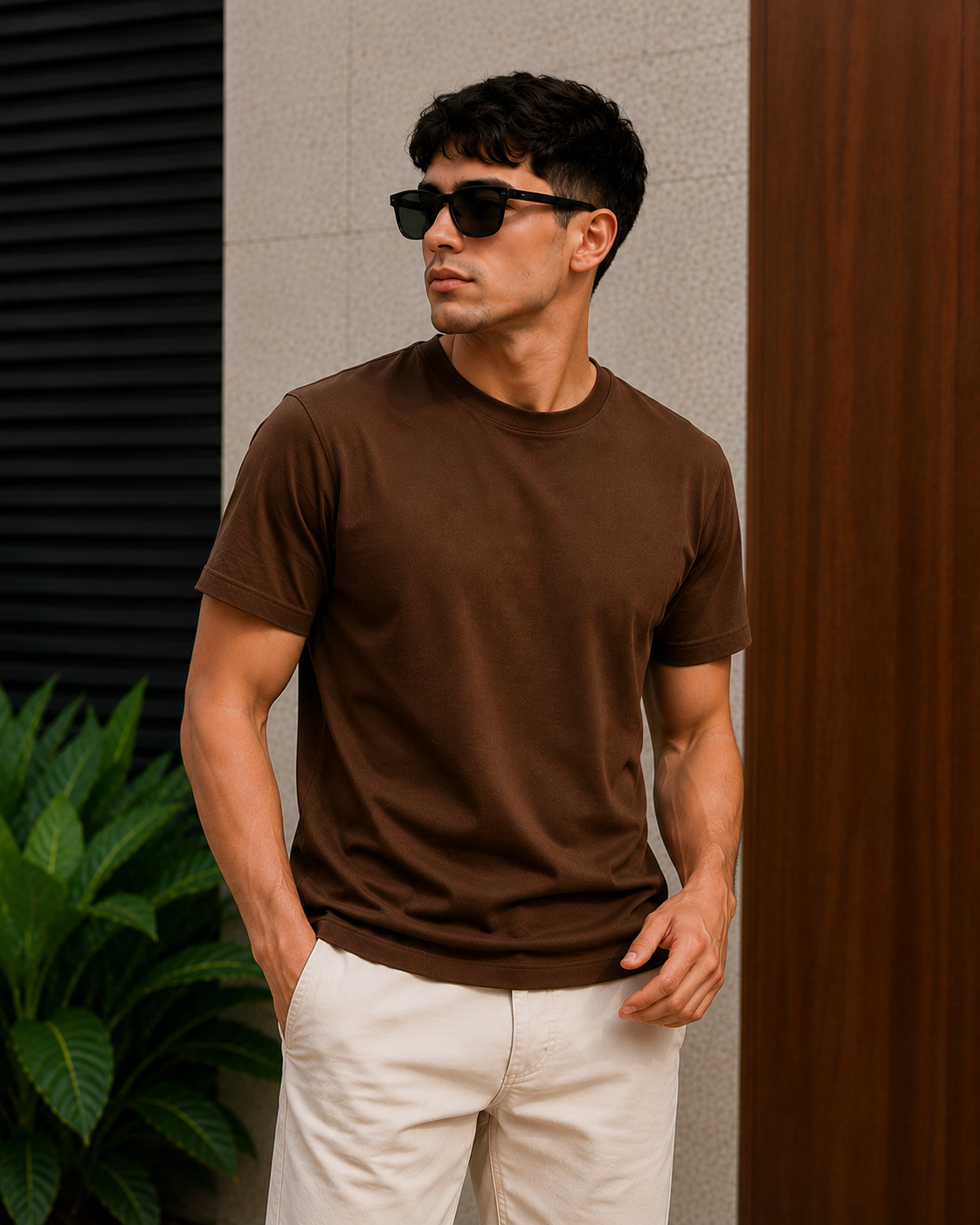 Polera Essential Chocolate color #32180a