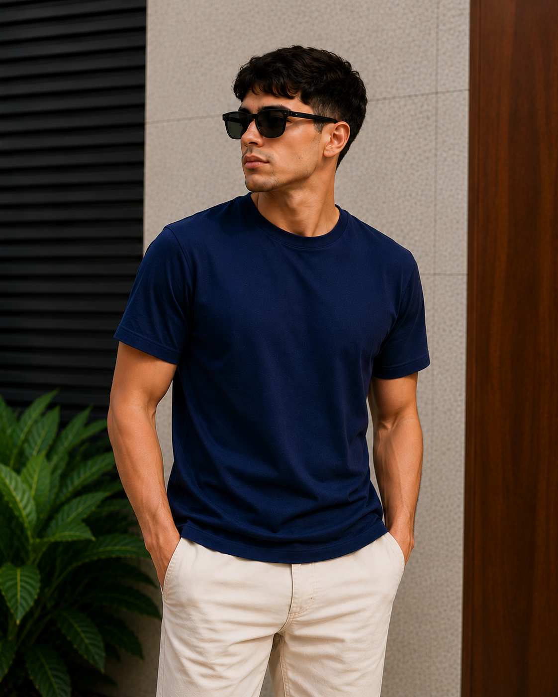 Polera Essential Azul Marino color #12172b